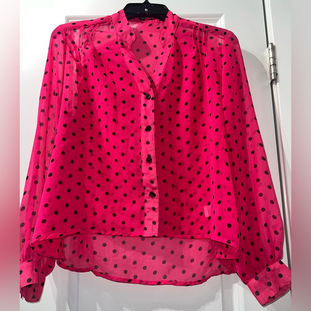 Poka Dot Button Down
